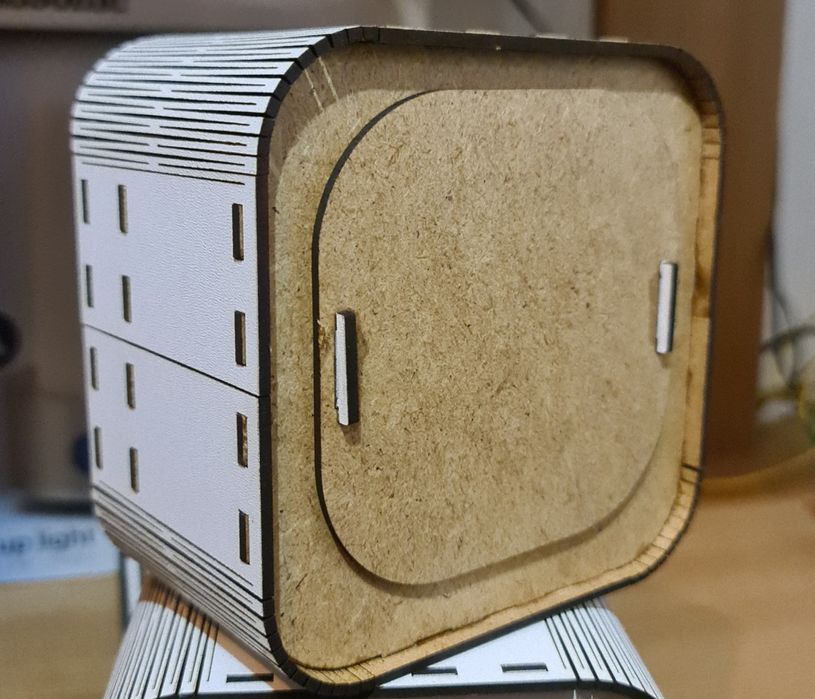 Decoratiune de Craciun din lemn cu lumina led - Shadow Box Craciun