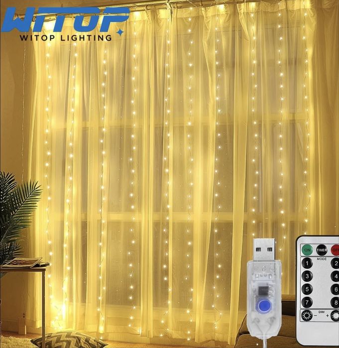 Гирлянда «Водопад» | Уютный свет для Нового года