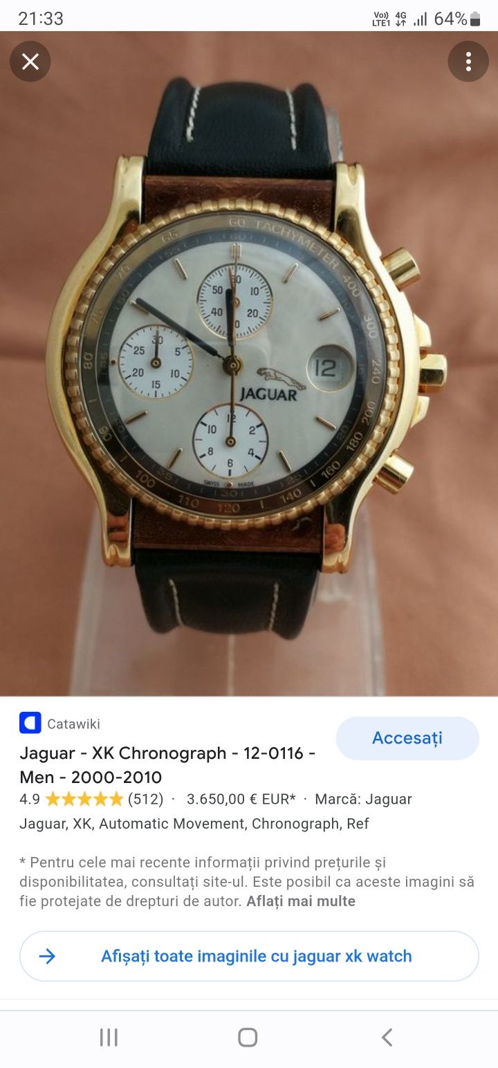 Ceas Jaguar XK -Gold - Mahon - Automatic