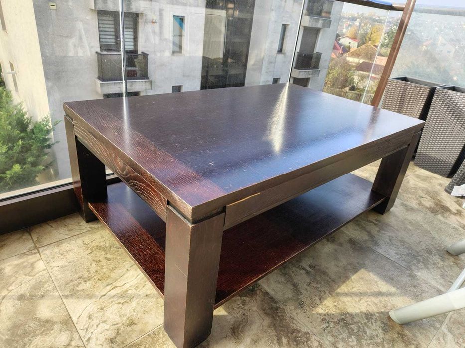 Masa cafea din lemn masiv stejar Mobexpert 120x75x45cm (LxlxH)