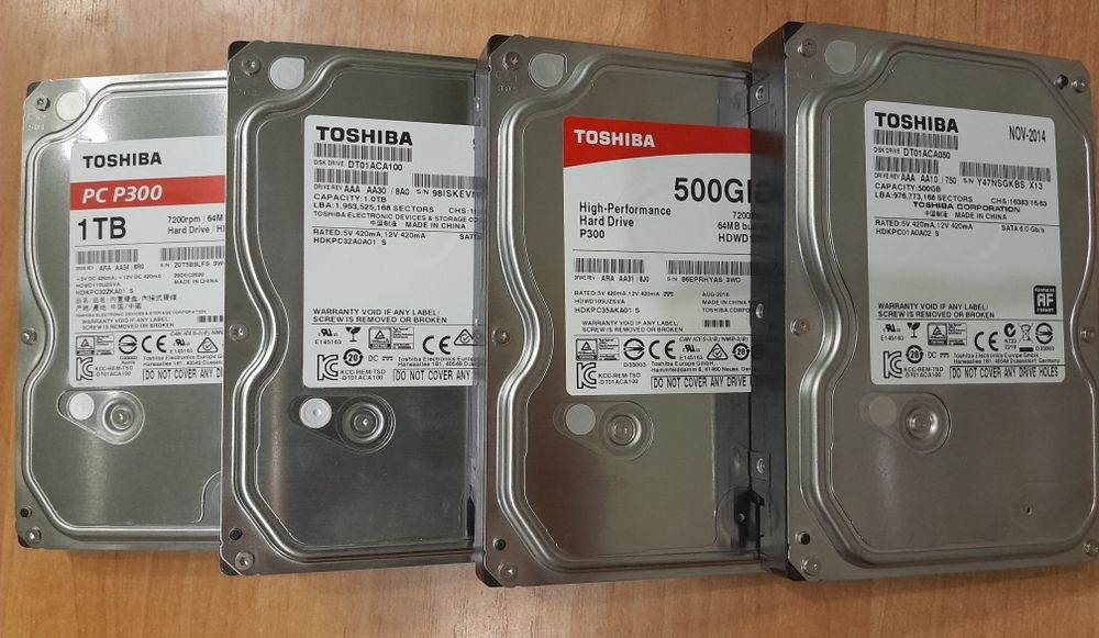 HDD диски Toshiba 500 Гб и 1 Тб