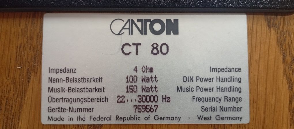 Тонколони CANTON CT -80