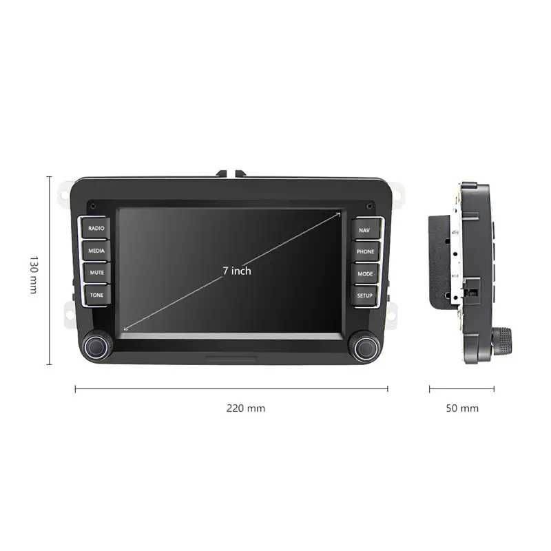 7” Android Autoradio 2 Din Car Radio Auto GPS WIFI /wv/scoda/navgatie