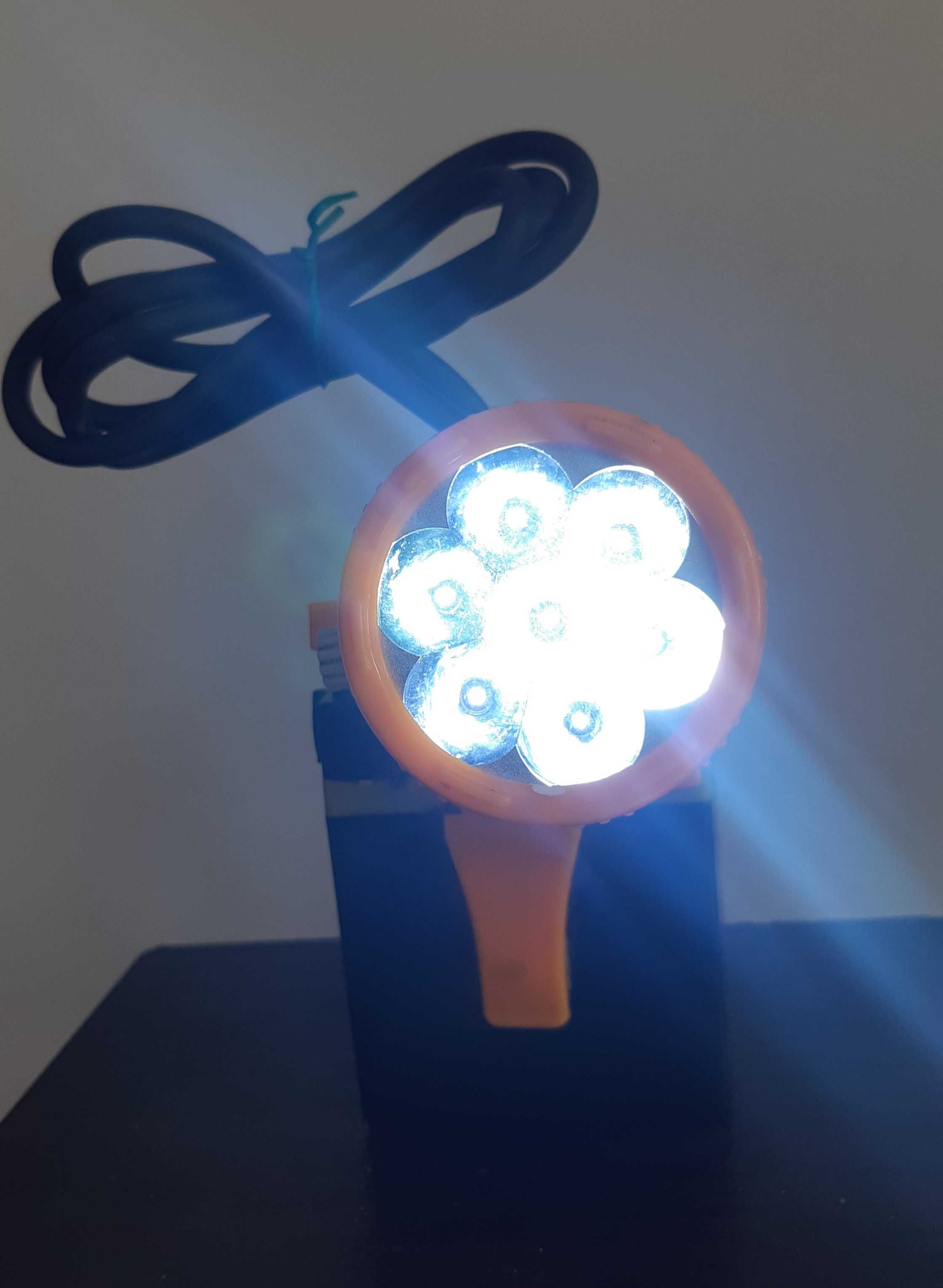 Lanterna speologie LED, cu acumulator 4000 mAh + încarcător rețea