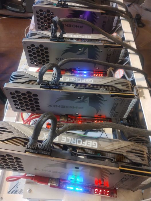 Mining rig PHOENIX RXT 3080 10gb crypto x5 / майнинг риг / копачка /