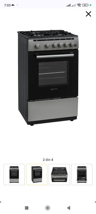 Aragaz cu cuptor pe gaz vortex