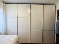 Dressing/Dulap 300/240/60 cm 4 usi culisante alb mat
