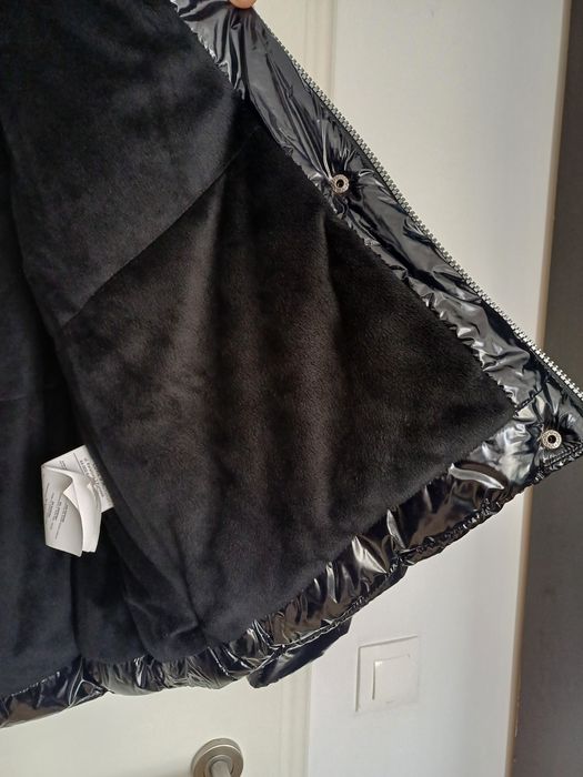 Geaca de iarna, pentru fete, neagra, 164 cm