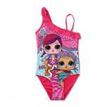 Costum de baie intreg cu LOL pentru fete de 11 ani, culoare roz