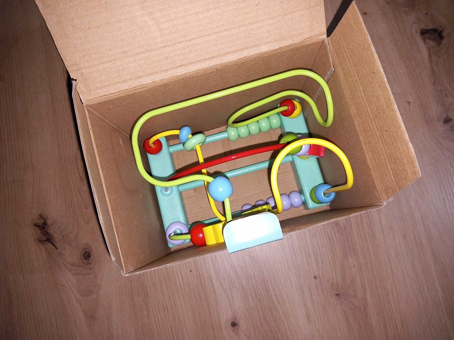 Дървена образователна игра Монтесори - Спирала Лабиринт - НОВА с кутия