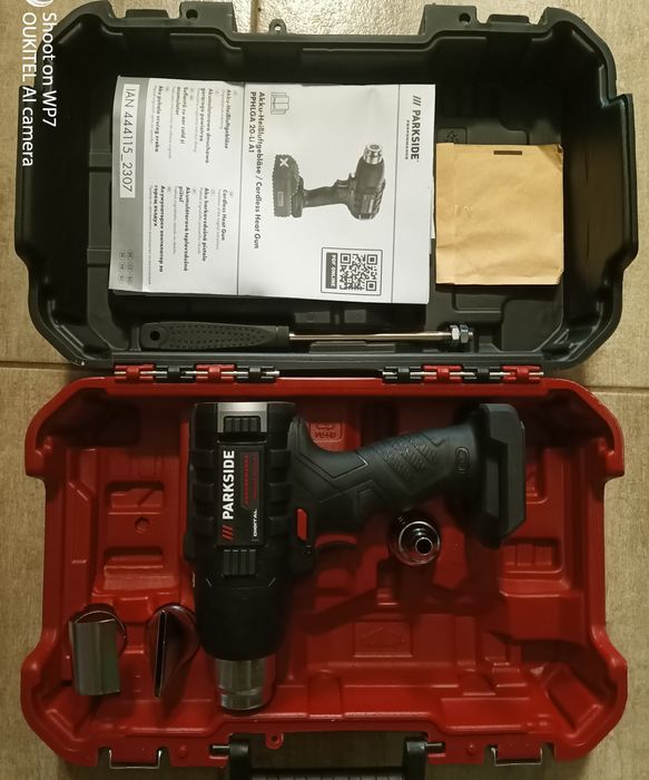 Parkside generator aer cald feon pe baterie 20V pistol aer fierbinte