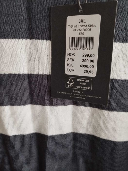 Две нови блузи Dressmann XXXL.