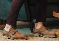 Pantofi monk premium Strellson 45 46 piele naturala moale
