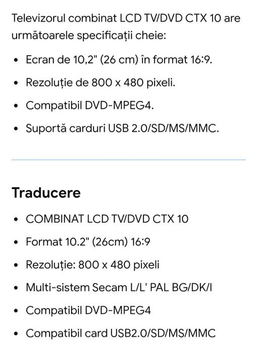 Combined Lcd/tv/dvd ctx 10,nou in cutie.