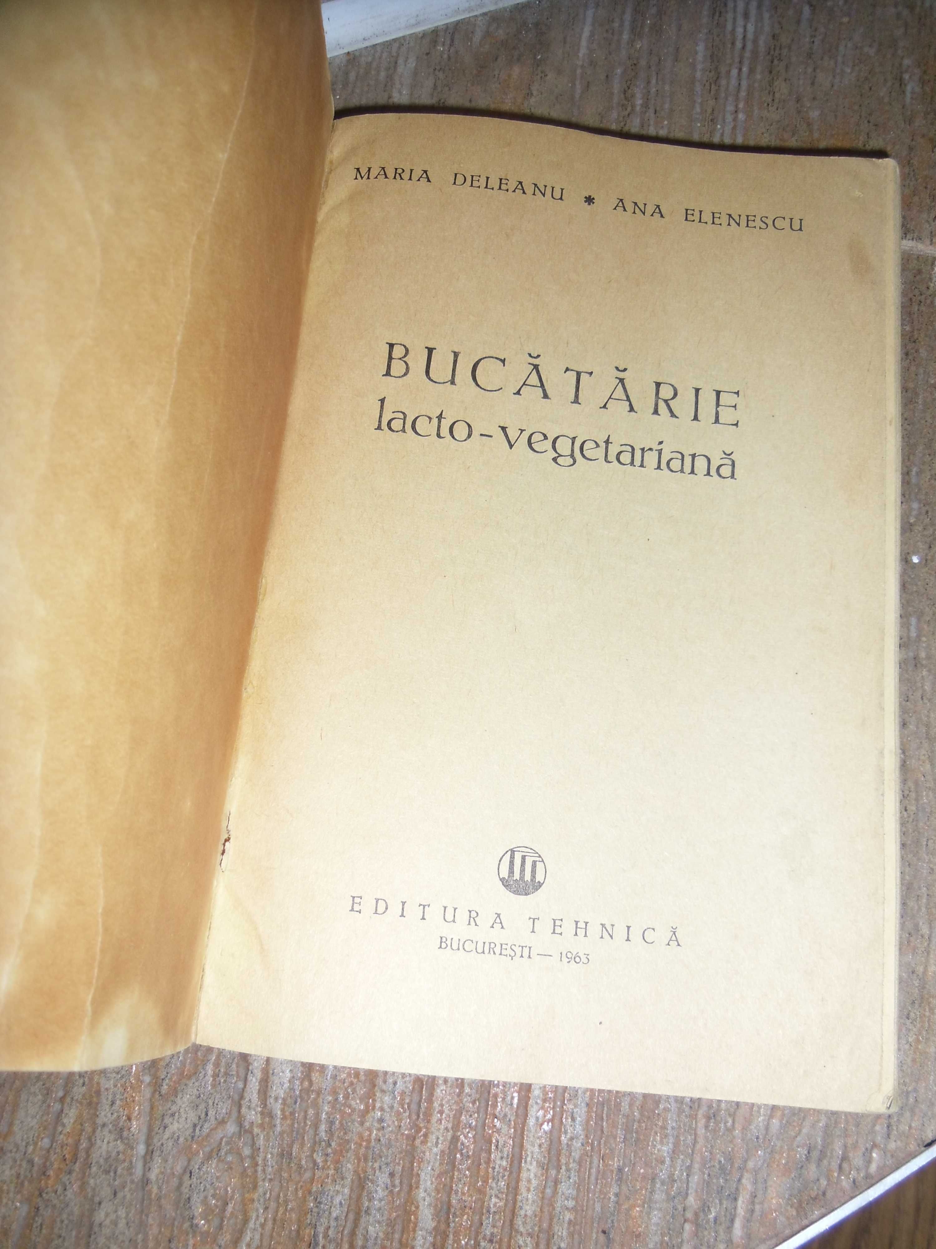 Carte bucate , Salate Bucatarie lacto-veg, ed 1962, 1971,set 3 vol