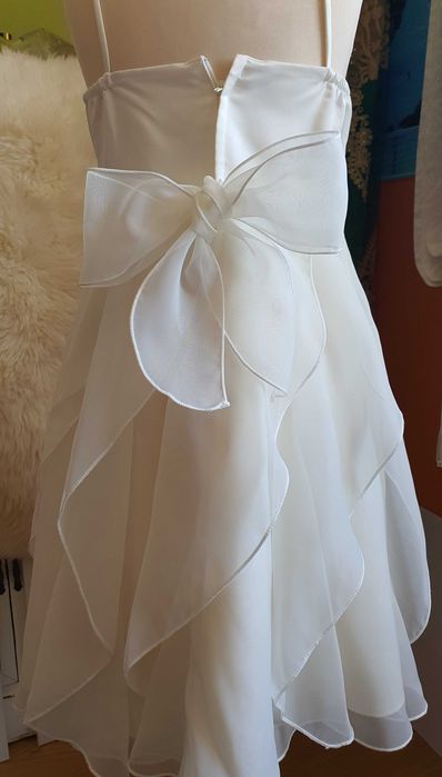 Rochita alba pentru fete eleganta varsta 6-7 ani Couche Tot