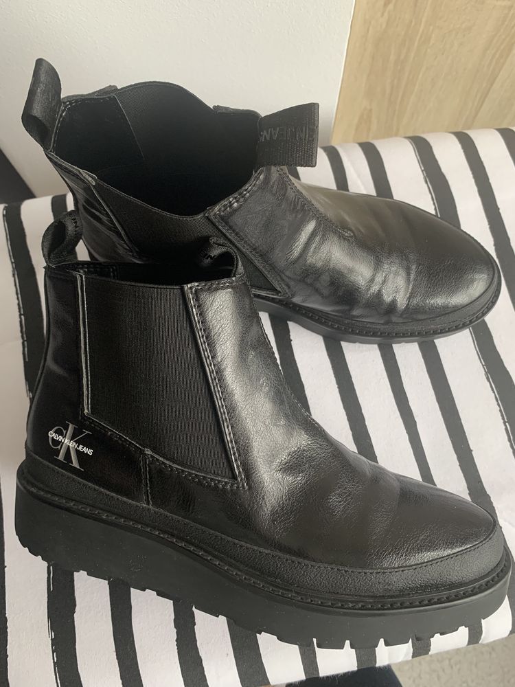 Ghete piele Calvin Klein