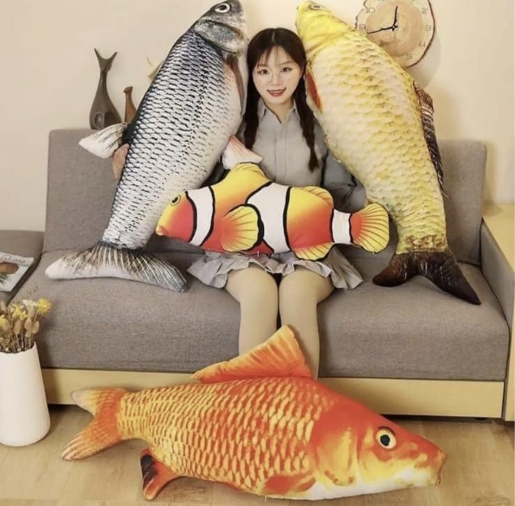 Рыба подушка декор игрушка подарок рыбак