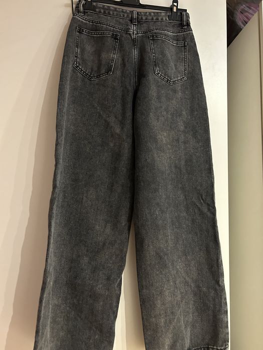 Дамски широки черни дънки