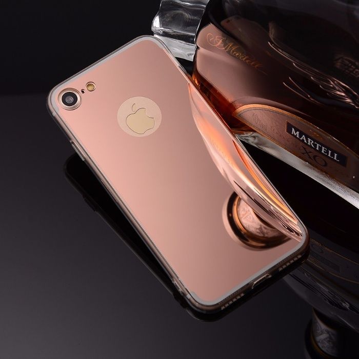 Husa Apple iPhone 8, Elegance Luxury tip oglinda Rose-Gold