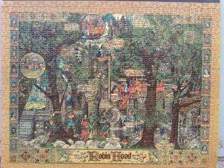 Aventurile lui Robin Hood, tablou 74cm x 60cm din puzzle lipit Anglia