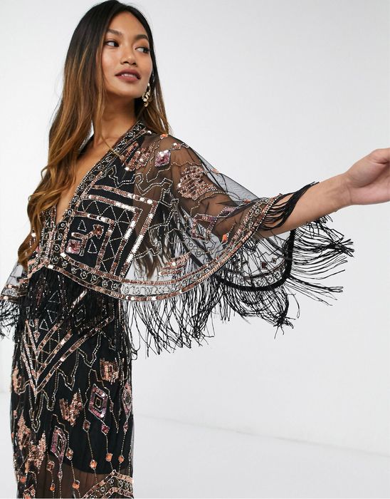 Rochie bijuterie  franjuri Asos masura M