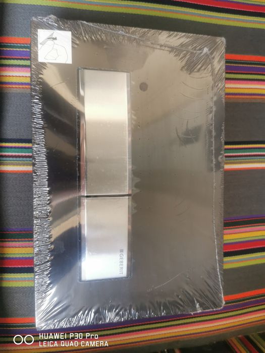 GEBERIT Clapeta cu actionare dubla, negru-aluminiu, Sigma
