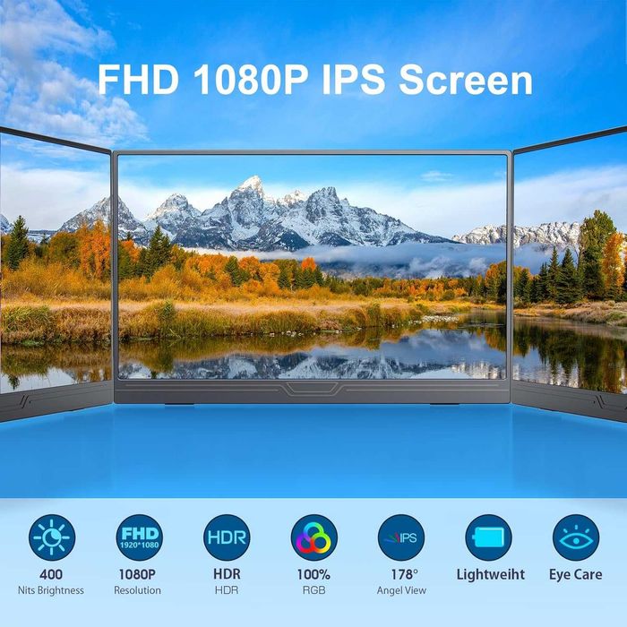 External Portable monitor pentru Laptop PC Phone Mac Xbox PS4/5