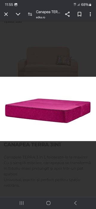 Vând canapea TERRA 3in1