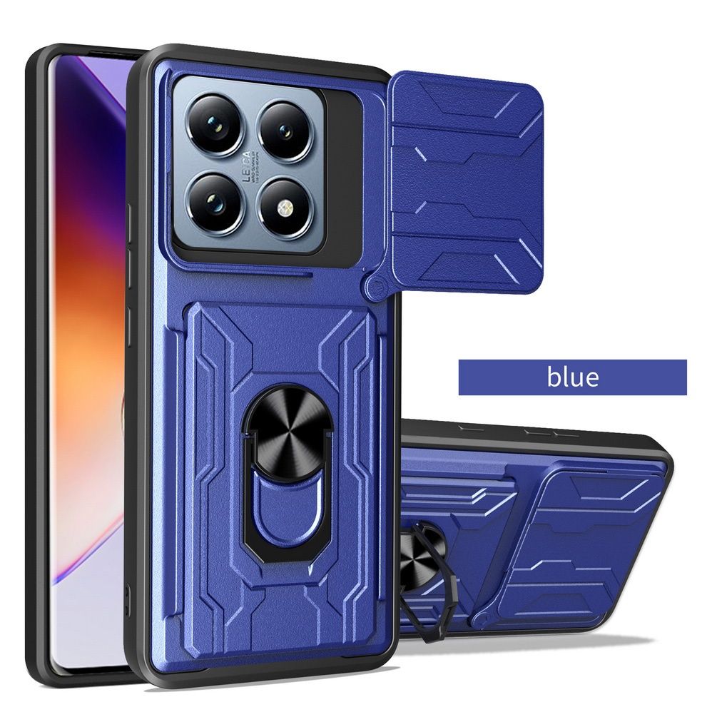 Xiaomi 14T / 14T Pro / RING CARD SLOT Удароустойчив кейс гръб с магнит