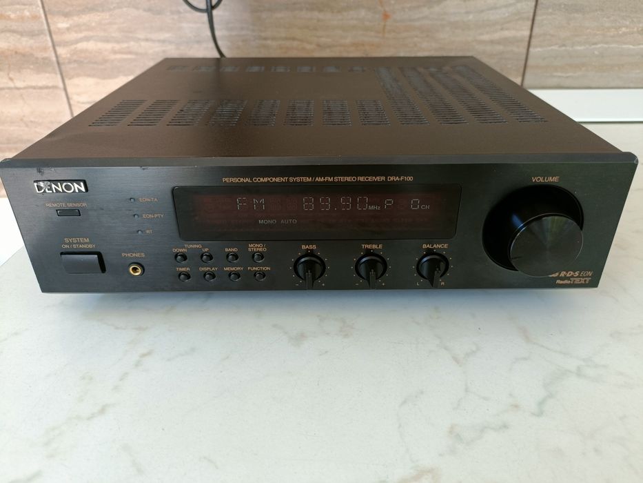 Denon DRA F 100, amplificator, amplituner, intrări auxiliare, sunet fb