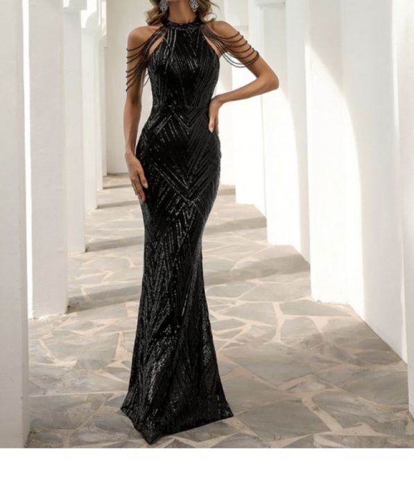 Rochie de seara lunga cu paiete
