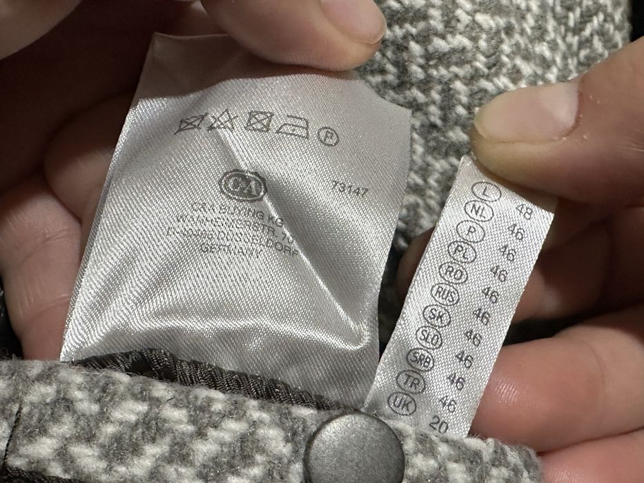 Palton dama gri cu alb, marimea 46