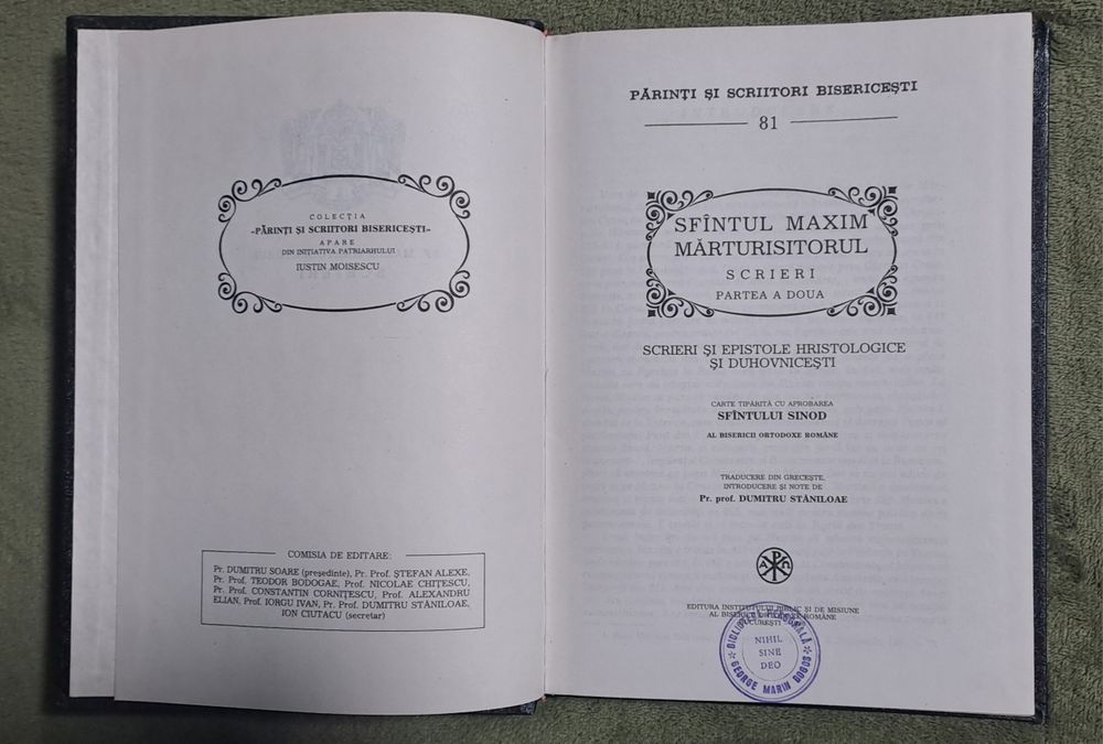 Parinti si Scriitori Bisericesti seria veche 24 de numere 
Psb 3 1981