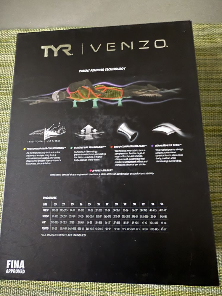 TYR Venzo Genesis Open Back Kneeskin - Steel Blue Състезателен бански