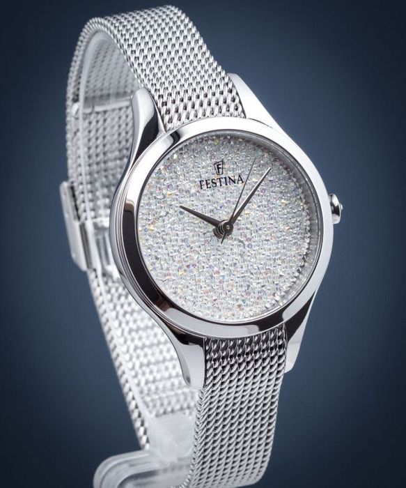 Дамски часовник FESTINA с кристали Swarovski + гривна -30%