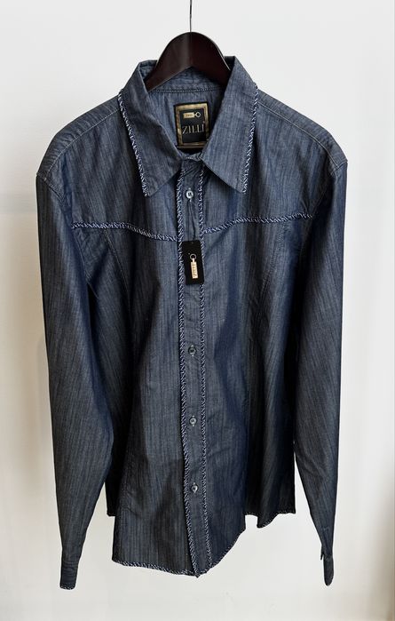 Мужская джинсовая куртка-рубашка ZILLI