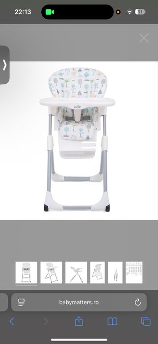 Scaun de masa copii Joie Mimzy