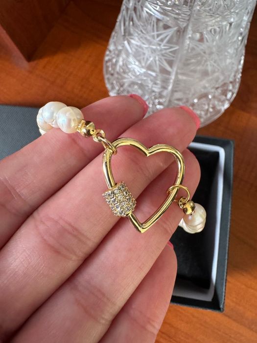 Чисто ново колие с естествени речни перли на марката MIMICO