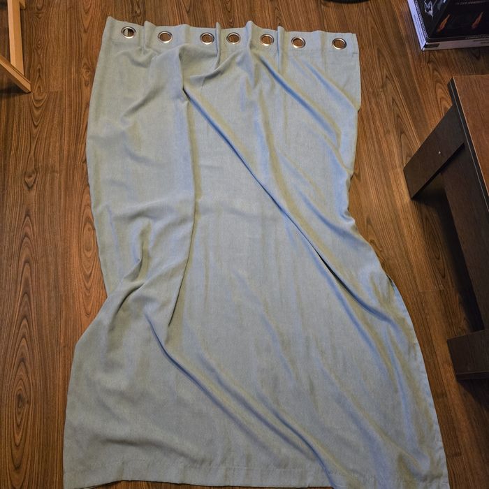 Draperie bleu, albastru pal, 135x170cm, perfecta geam bucatarie