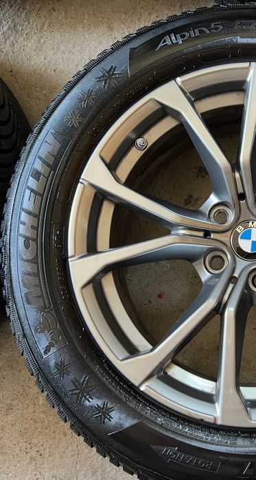 Jante Roti Orginale BMW cu anvelope iarna BMW G30 G31 anvelope MIchelin 225-55-17 senzori presiune BMW seria5
