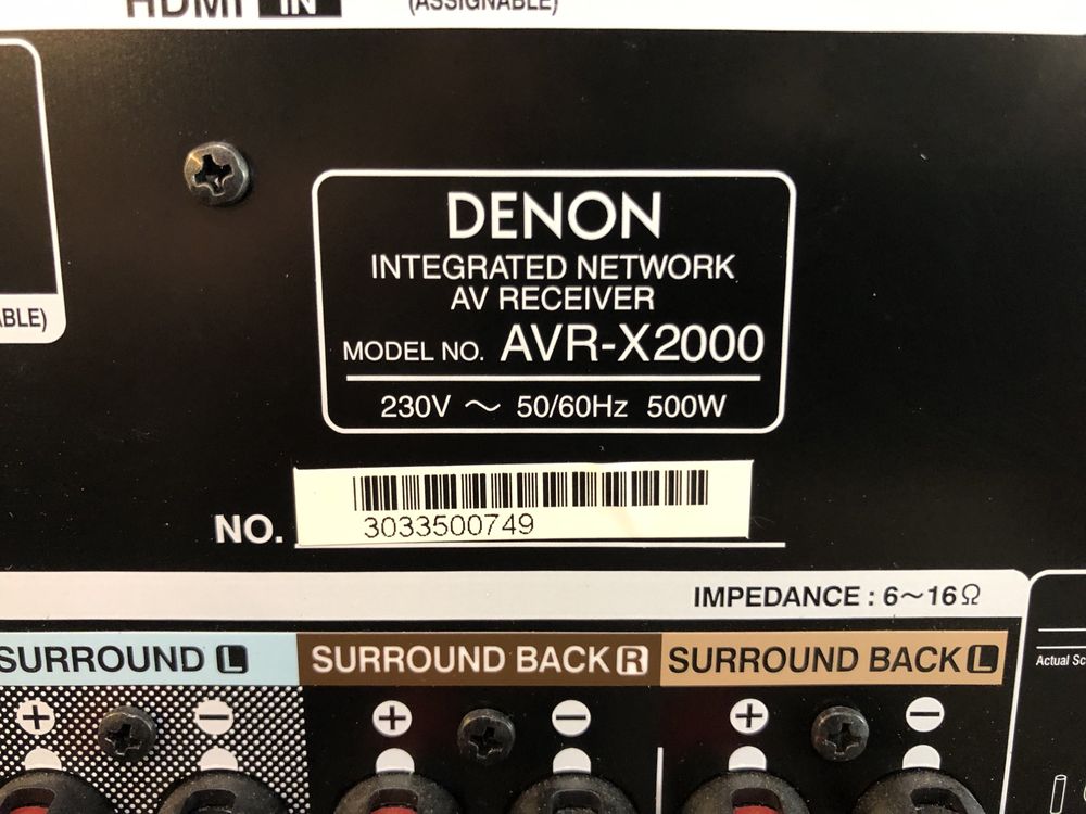 Denon AVR-X2000 resiver