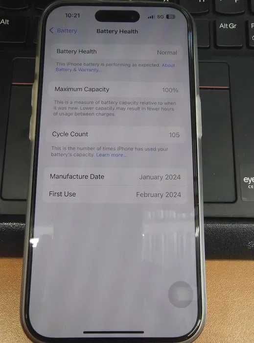 Iphone 15 pro 128GB,  100% battery+ гаранция 2026 Istyle