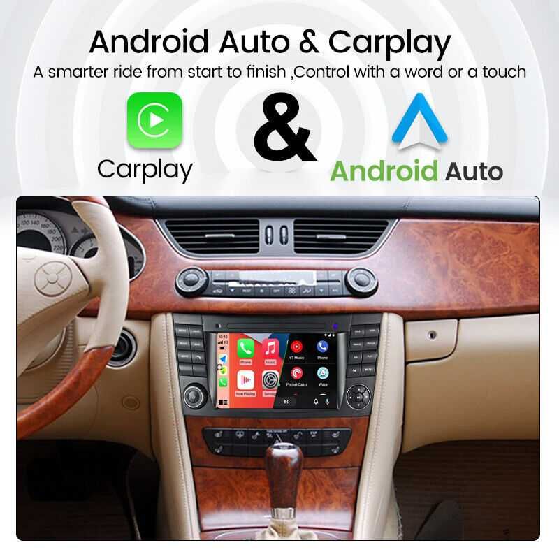 Мултимедия Mercedes E Class Двоен дин Мерцедес W211 Е320 Android CLK Е