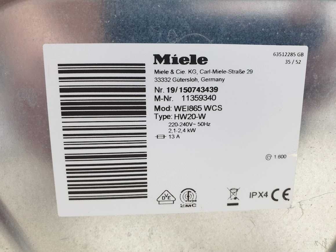 1600rpm - 9кг - Wi-Fi - TwinDos - Подсветка Miele Пералня 12м Гаранция
