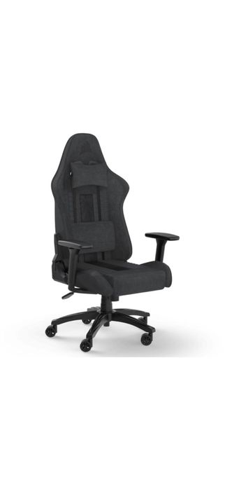 Scaun Gaming Corsair TC100 RELAXED, Textil, tetiera, Gri - Negru