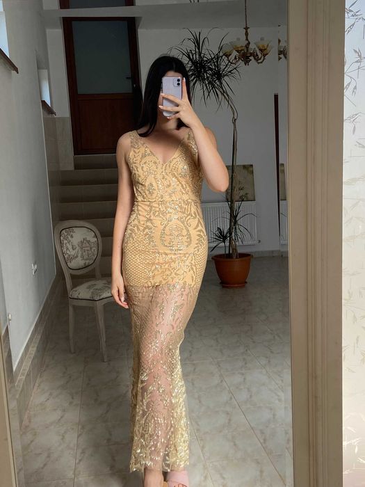 Rochie Agnes Toma nepurtata, spatele decupat, marimea M