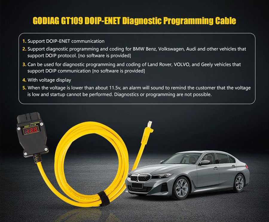 Tester auto GODIAG GT109  BMW ENET, Benz, VAG, JLR, Volvo, cu DOIP