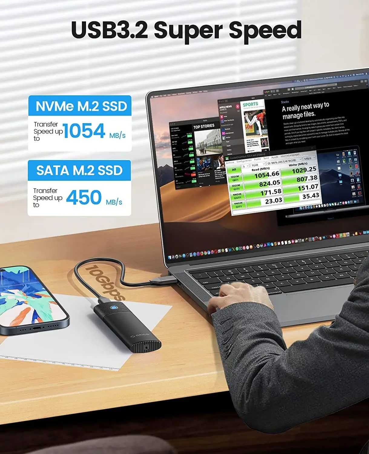 ORICO SSD, NVMe кутия,case, кейс