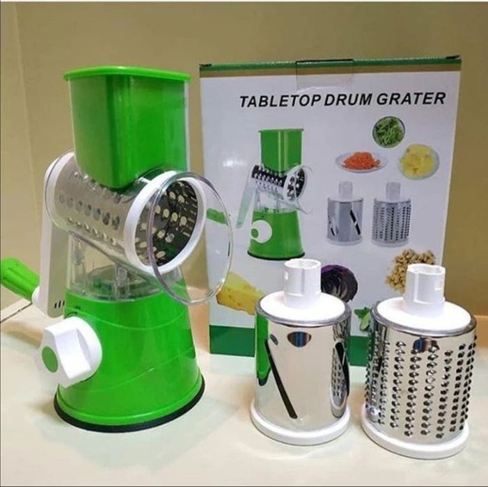 Răzătoare manuală rotativă 3 în 1 (Tabletop Drum Grater) – NOUĂ